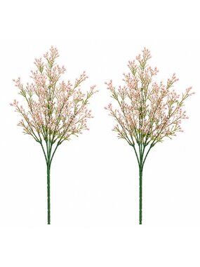 Blush Pink Faux Wax Flowers Set of 2 Artificial Flower Sprays Wedding Bouquet